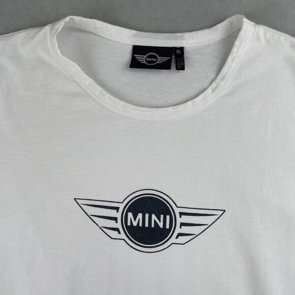 MINI Shirt Wmn XL White Logo Graphic BMW Mini Cooper Car Automotive Tee Crewneck - Picture 2 of 9